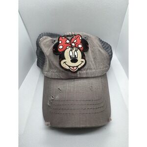 Stoney Clover Ln Minnie Mouse Disney Gray Mesh Adjustable Trucker Hat